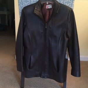 Women’s custom made leather jacket.